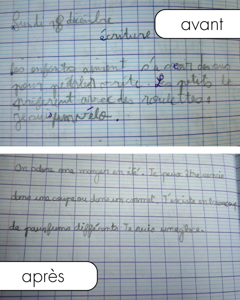 Image d'avant après de l'écriture de Bérénice